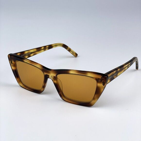 NEW Saint Laurent SL276 MICA 022 Havana Yellow Cat Eye Women Sunglasses main image 4